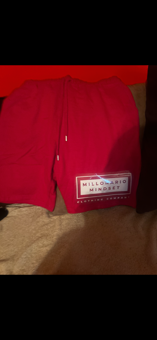 Luxury Designed Red Shorts With/ White Words