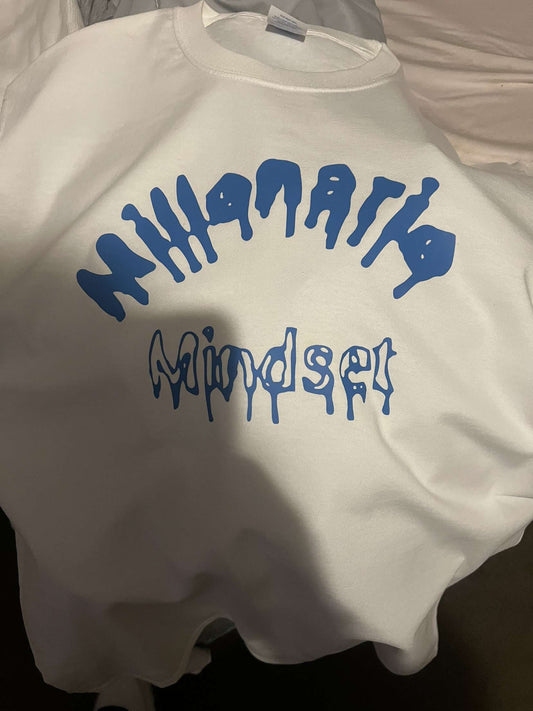 White Shirt W/Blue Letters